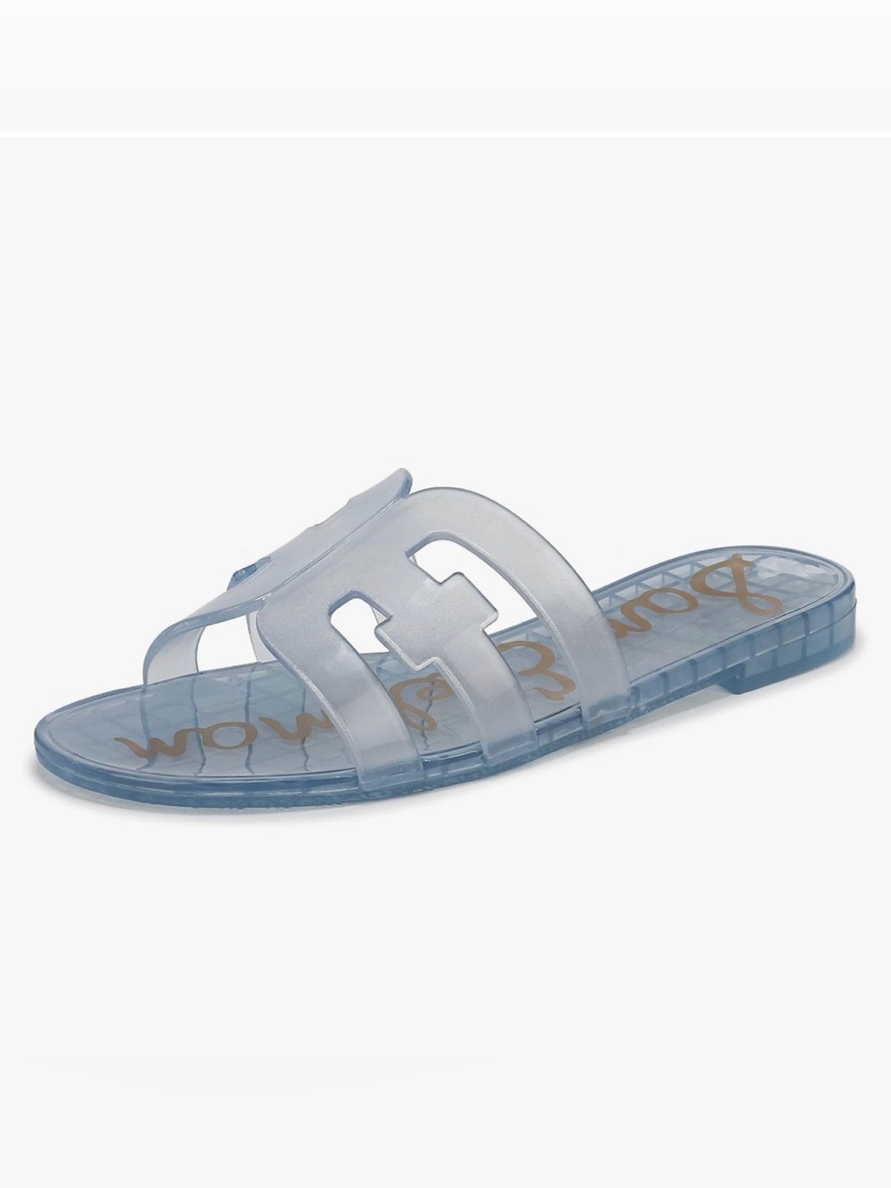 Sam Edelman Translucent Light Blue Slide Sandals